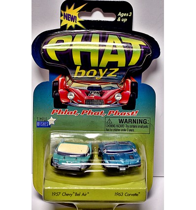Phat boyz - Classic Chevrolet Set - 1957 Chevy Bel Air and 1963 Chevrolet Corvette Split Window Coupe