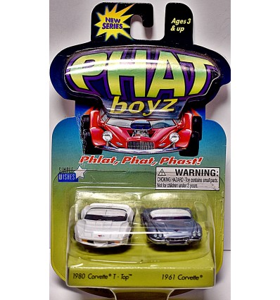 Phat boyz - Classic Chevrolet Set - 1980 Chevy Corvette Coupe and 1961 Chevrolet Corvette 