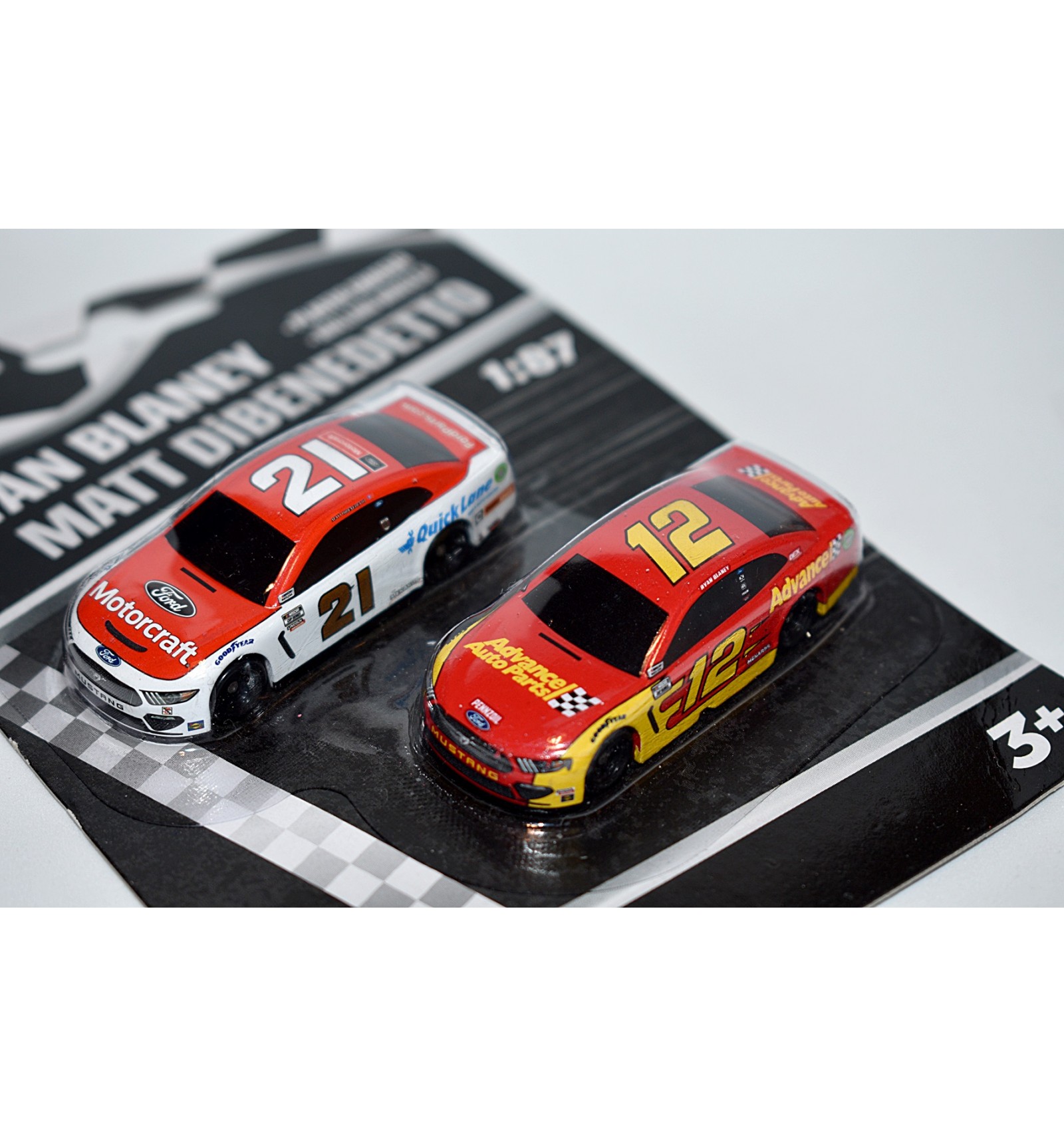 NASCAR Authentics - HO Scale Ryan Blaney Motorcraft and Matt DiBenedetto  Ford Mustangs