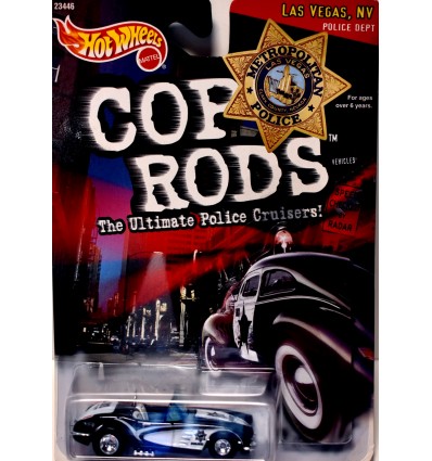 Hot Wheels Cop Rods - Las Vegas , NV Police - 1958 Chevrolet Corvette Patrol Car