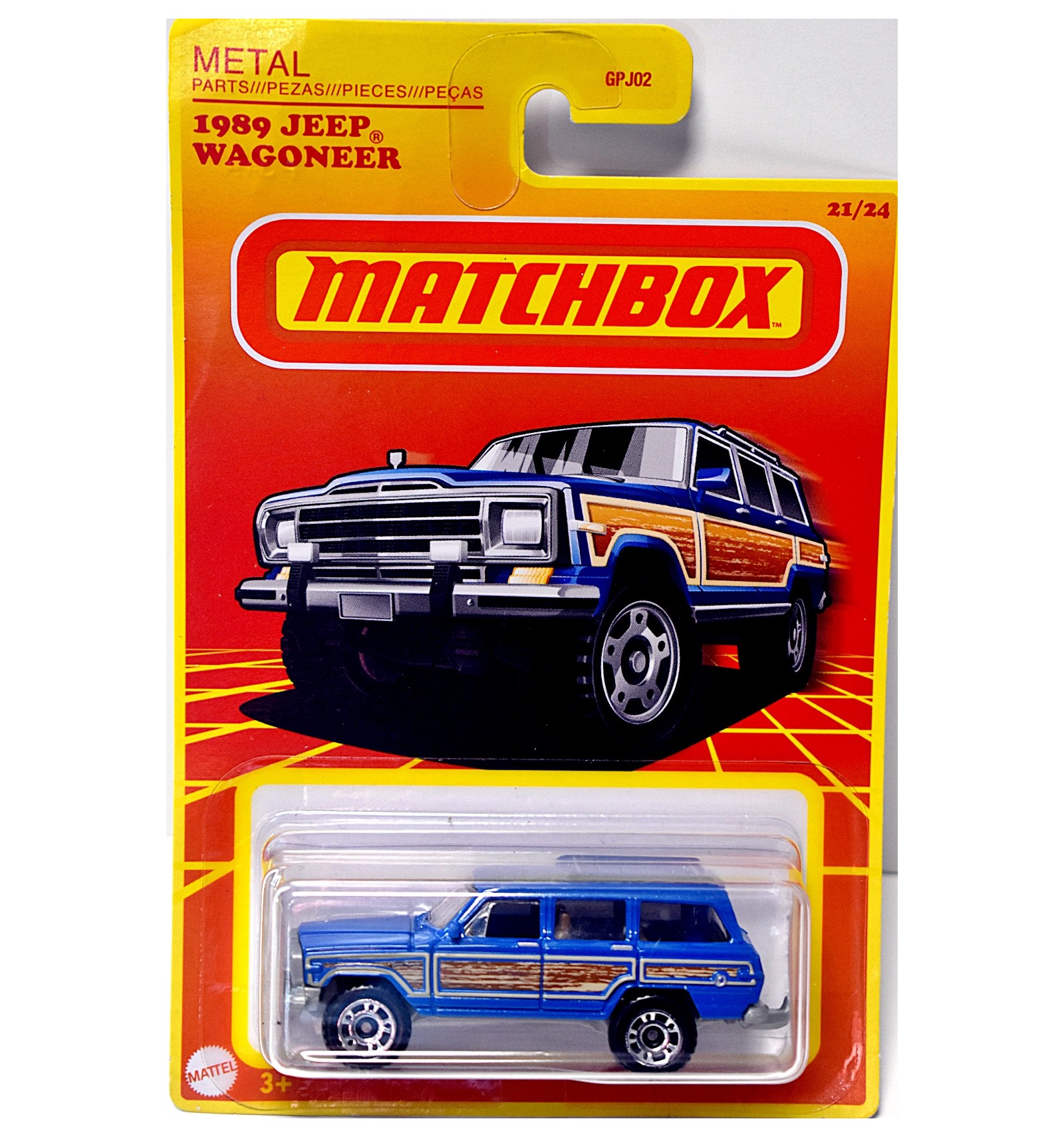 Jeep Grand Wagoneer 1989 Matchbox MBX Road Trip 7/20 1:64 OVP nuevo 