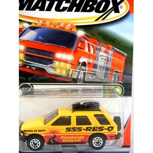 Matchbox 2000 Millennium Logo Chase Series Isuzu Rodeo Roadside Rescue Truck
