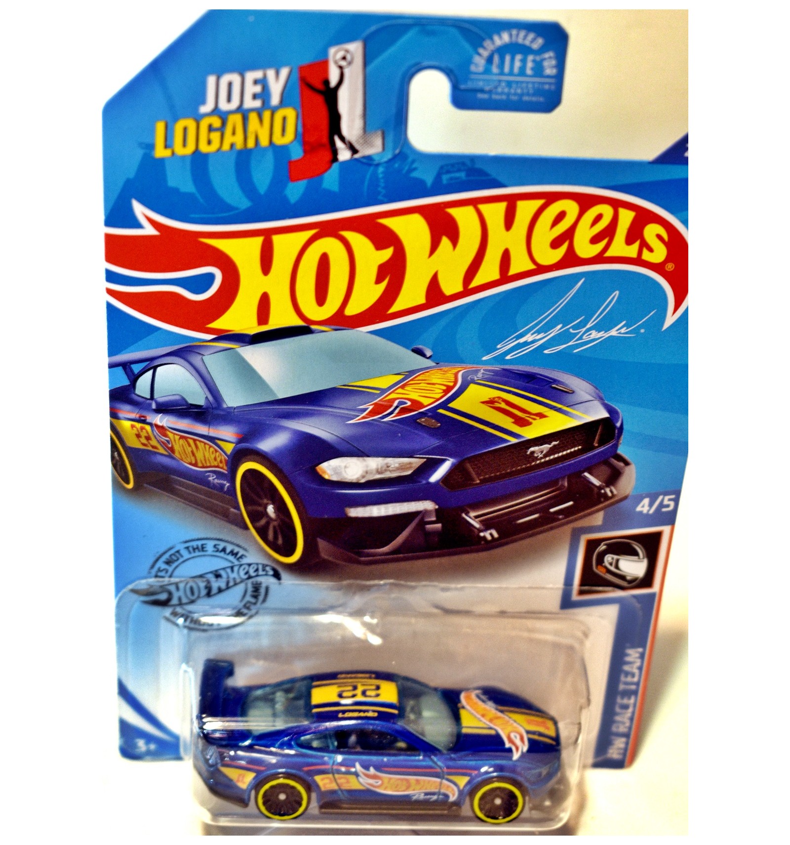 Hot Wheels - Joey Logano HW Racing Ford Mustang Race Car