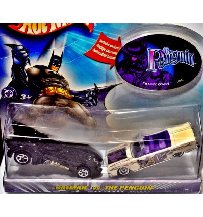 Hot Wheels - Batman vs The Penguin Set - 64 Lincoln Continental and Batmobile