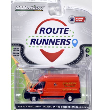 Greenlight - Route Runners - Anaheim Fire & Rescue Dodge RAM ProMaster Van