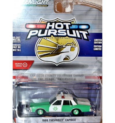 Greenlight Hot Pursuit - San Diego County Volunteer Sheriff 1989 Chevrolet Caprice