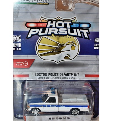 Greenlight Hot Pursuit - Boston Police Ford F250 Pickup Truck