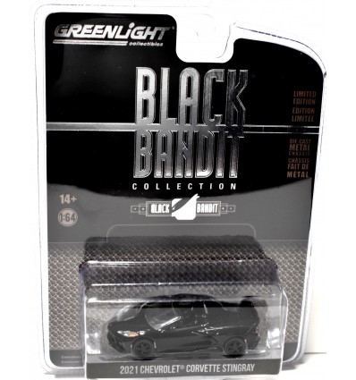 Greenlight Black Bandit Chevrolet Corvette C8 Stingray Convertible