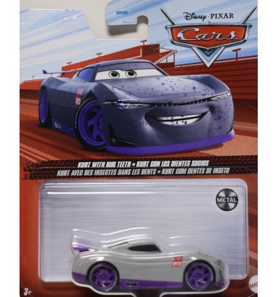 Disney Cars - Kurt - Rookie Race Car with bugs in his teeth graphics