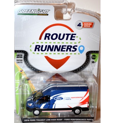 Greenlight - Route Runners - Ford Performance Parts LWB High Roof Transit Van