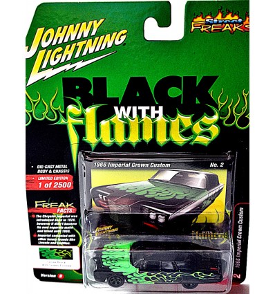Johnny Lightning Black with Flames - 1966 Imperial Crown Custom