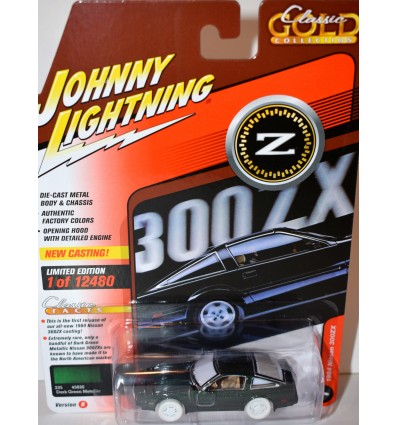 Johnny Lightning Classic Gold - Rare White Lightning Green 1984 Nissan 300ZX