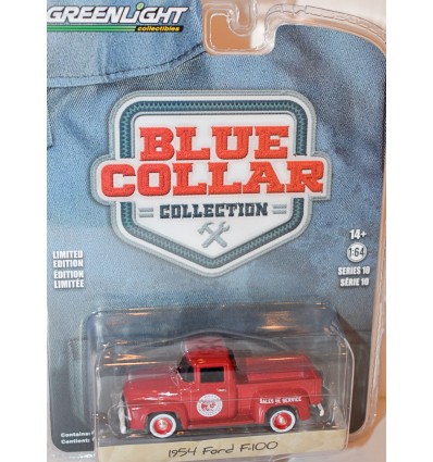 Greenlight - Blue Collar - 1954 Ford F100 Indian Motorcycle Shop Truck