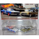 Hot Wheels Premium - Vintage NASCAR Racing Set -1966 Chevrolet Chevelle Stock Car & 69 Ford Torino Talladega