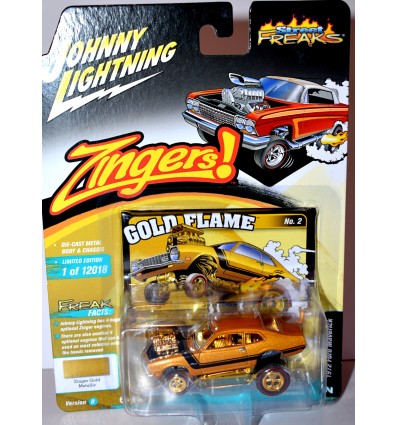 Johnny Lightning Street Freaks - Zingers - Gold Flame - Ford Maverick