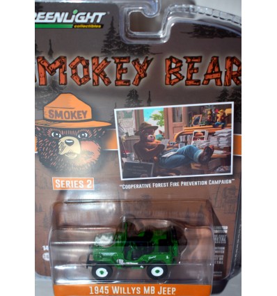 Greenlight - Smokey Bear - 1945 Willys MB Jeep - Forest Fire Protection Cooperative