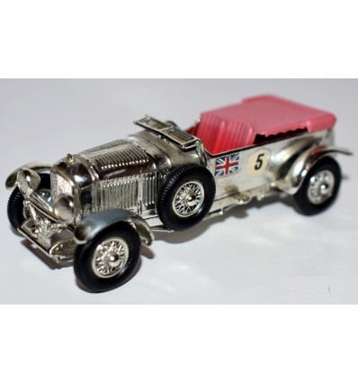 Rare Matchbox Models of YesterYear Silver Plated 1929 4.5 Litre Bentley 