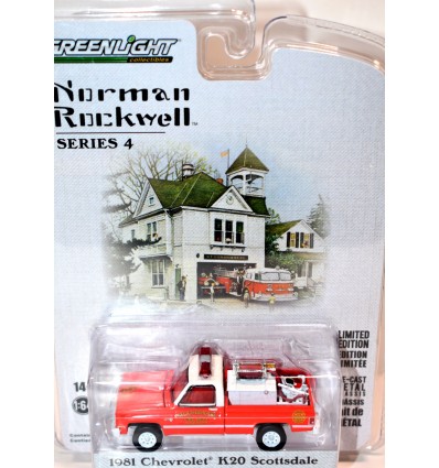 Greenlight - Norman Rockwell - 1981 Chevrolet K20 Scotsdale Fire Truck
