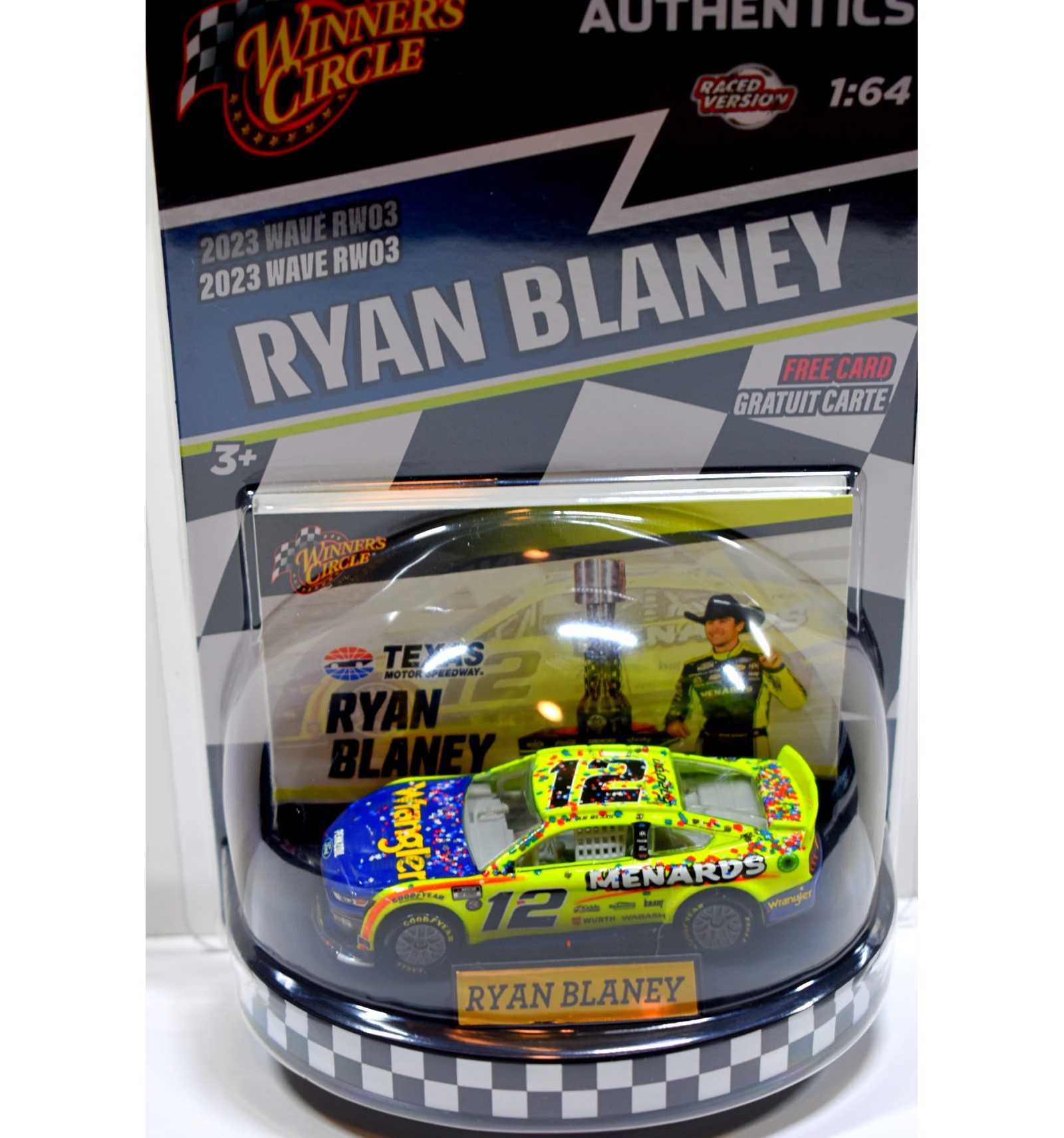 Winners Circle NASCAR Authentics Ryan Blaney Wrangler Menards Ford