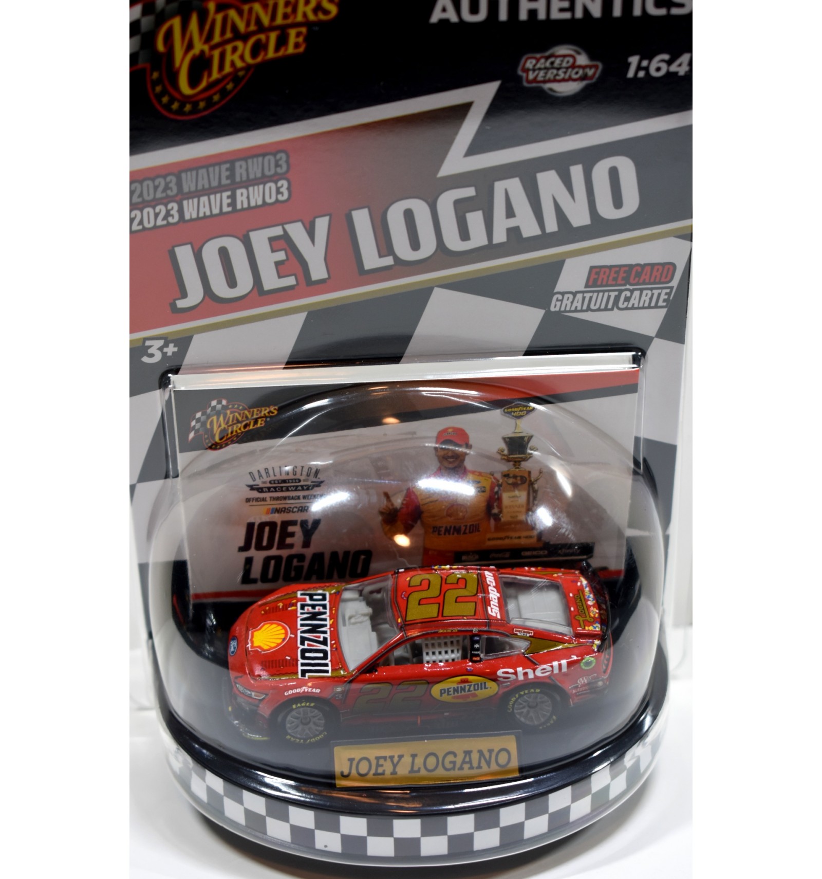 Winners Circle NASCAR Authentics Pennzoil Logano Ford Mustang