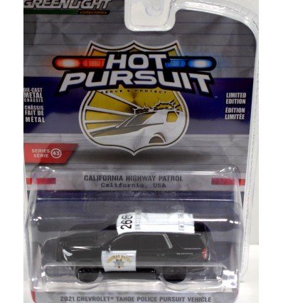 Greenlight - Hot Pursuit - California Highway Patrol 2021 Chevy Tahoe Police Pursuit Utility