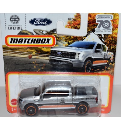 Matchbox 70th Anniversary Special Edition Short Card - Ford Lightning EV Pickup Truck