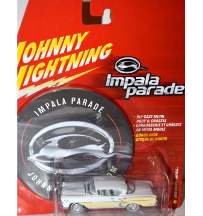 Johnny Lightning - Impala Parade - Rare White Lightning - 1958 Chevrolet Impala Sport Coupe