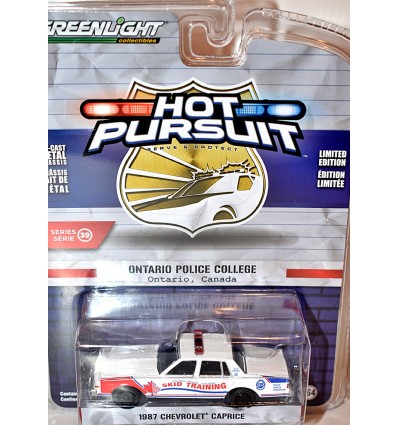 Greenlight Hot Pursuit - Ontario Canada Police College Skid Training 87 Chevrolet Caprice