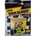 NASCAR Authentics - Ryan Blaney Duracell Menards Ford Mustang