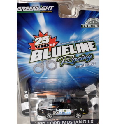 Greenlight Blue Line Racing - 1993 Ford Mustang LX Police Race Car