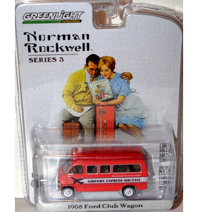 Greenlight - Norman Rockwell - 1968 Ford Club Wagon Airport Express Shuttle