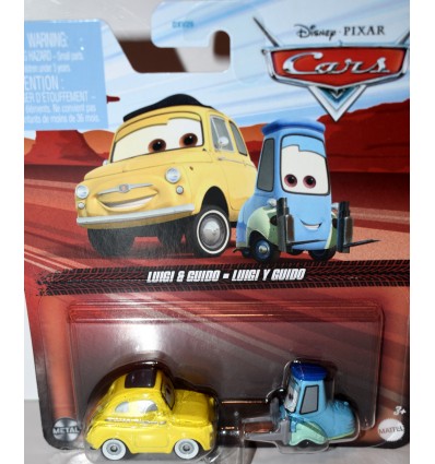 Disney CARS - Italian Set - Luigi and Guido - Fiat 500 and Forklift ...