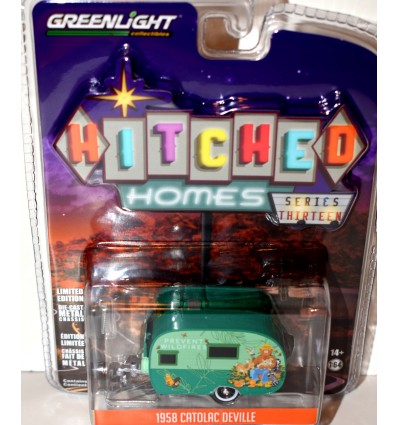 Greenlight Hitched Homes - 1958 Catolac Deville Travel Trailer - Smokey The Bear