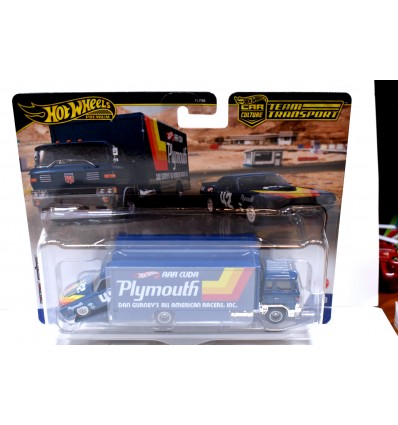 Hot Wheels Team Transport Trans Am Racing - Dan Gurney's All American Racing '70 Plymouth AAR Cuda & Sakura Sprinter