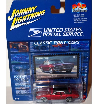 Johnny Lightning Pop Culture - USPS Classic Pony Cars - 1967 Mercury Cougar XR-7 GT