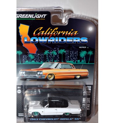 Greenlight - California Lowriders - Green Machine CHASE - 1963 Chevrolet Impala SS Convertible