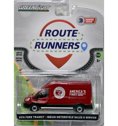 Greenlight - Route Runners - Ford Transit Indian Motorcycle Sales & Service Van