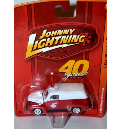 Johnny Lightning 40th Anniversary - 1950 Chevrolet Suburban Ambulance
