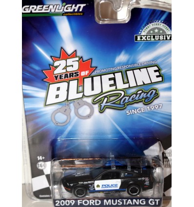 Greenlight Blue Line Racing - Edmonton Police 2009 Ford Mustang GT Race Car