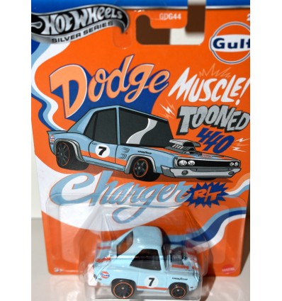 Hot Wheels Silver Series - Tooned - Gulf Racing 1970 Dodge Charger R/T 440