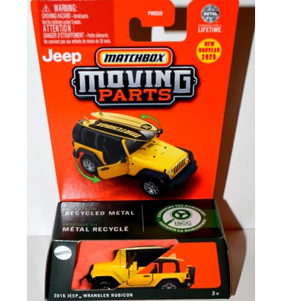 Matchbox Moving Parts - New for 2025 - 2016 Jeep Wrangle Rubicon with Surfboards