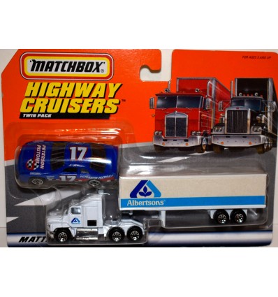 Matchbox Highway Cruisers Set with the Albertsons Ford Aeromax and NASCAR Ford Thunderbird