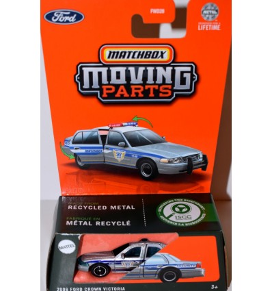 Matchbox - Moving Parts - 2006 Ford Crown Victoria Airport Security Police Car