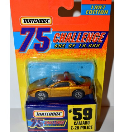 Matchbox Gold Challenge Chevrolet Camaro Z28 Police Car