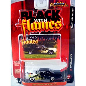 Johnny Lightning Black with Flames 1970 Plymouth GTX
