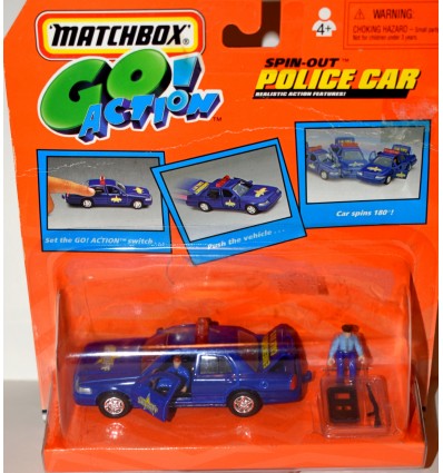 Matchbox Go Actions Set - Ford Crown Victoria Sheriff Police Patrol Car