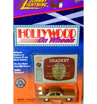 Johnny Lightning Hollywood on Wheels - Dragnet Unmarked Ford Fairlane Police Car