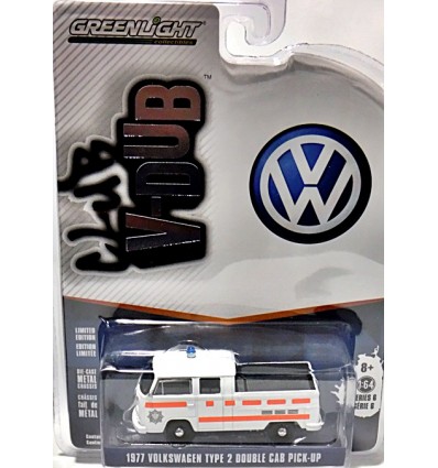 Greenlight - Club V-Dub - 1977 Volkswagen Type 2 Double Cab Police Pickup Truck