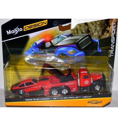 Maisto Elite Transport 1953 B-61 MACK Wrecker and 1971 Chevrolet Vega