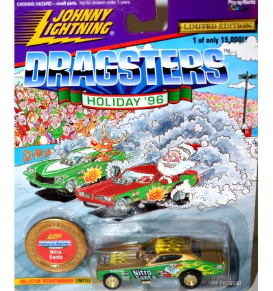 Johnny Lightning Dragsters USA Holiday Set - Nitro Santa - 1972 Dodge Charger NHRA Funny Car